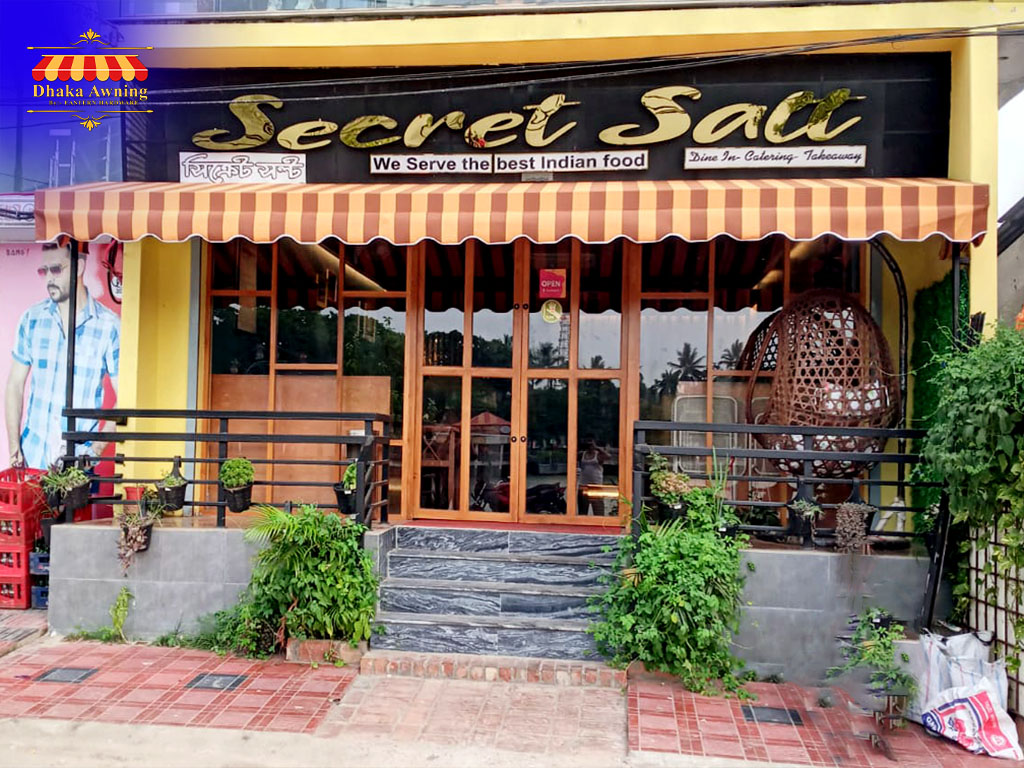 Fixed Canopy Shade for Restaurant Front Side in Madaripur